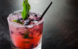 Blueberry Basil Martini 